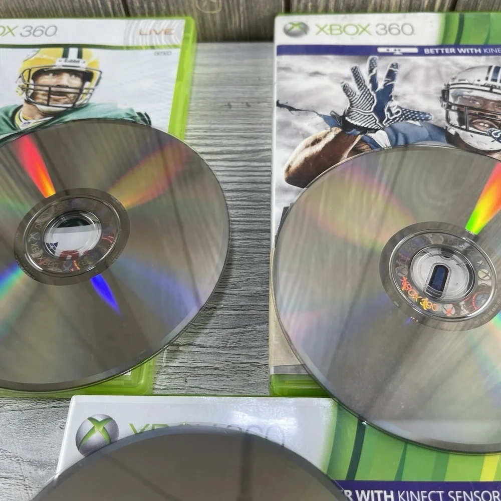 XBox 360  Video Game Lot Of 3 Madden 25,09 And 13 NFL Football Tested Working